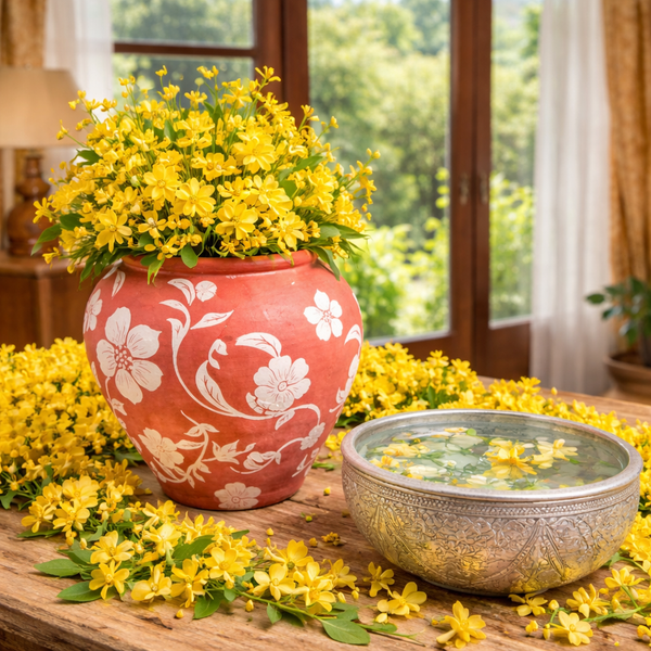 Thingyan Decorative Atar Pot: Terracotta