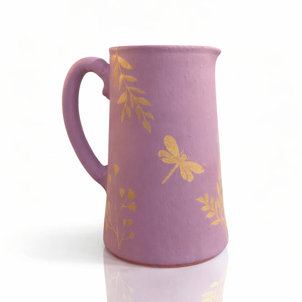 Thingyan Decorative Pitcher: Purple Bloom