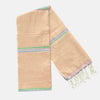 Cotton Shawl with Colorful Stripes: Light Pink