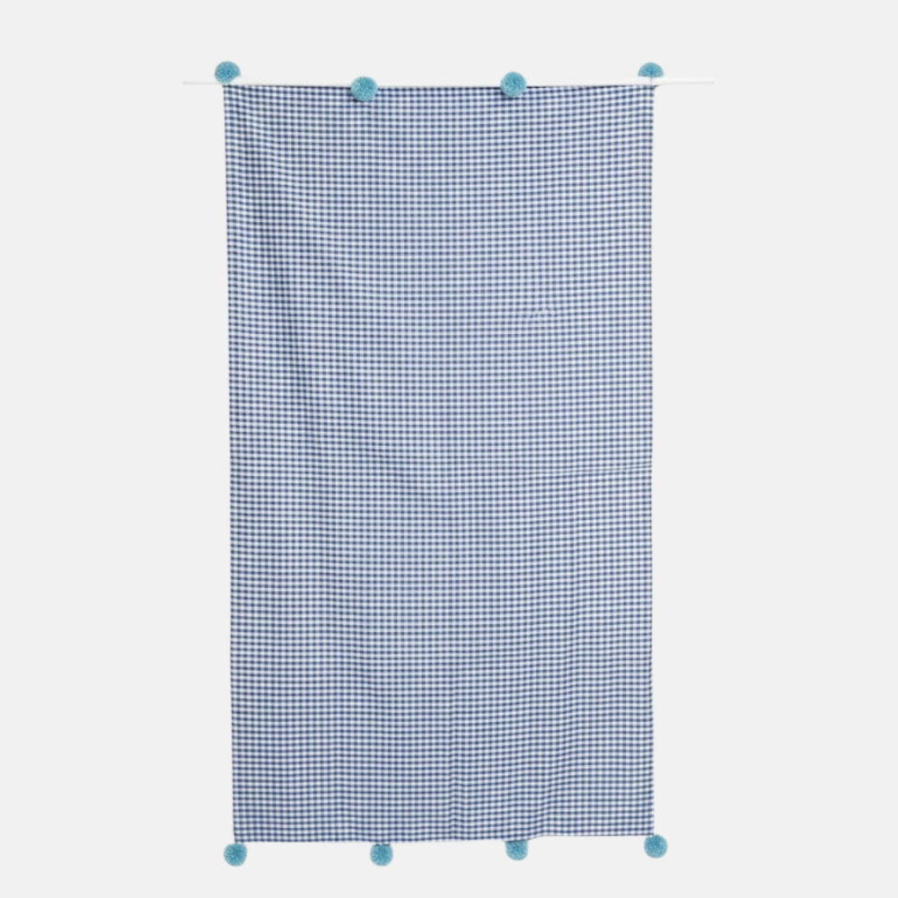 Aura Bloom Cotton Throw (Blue Edition)