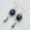 Elegant Faceted Oval Gemstone Earrings