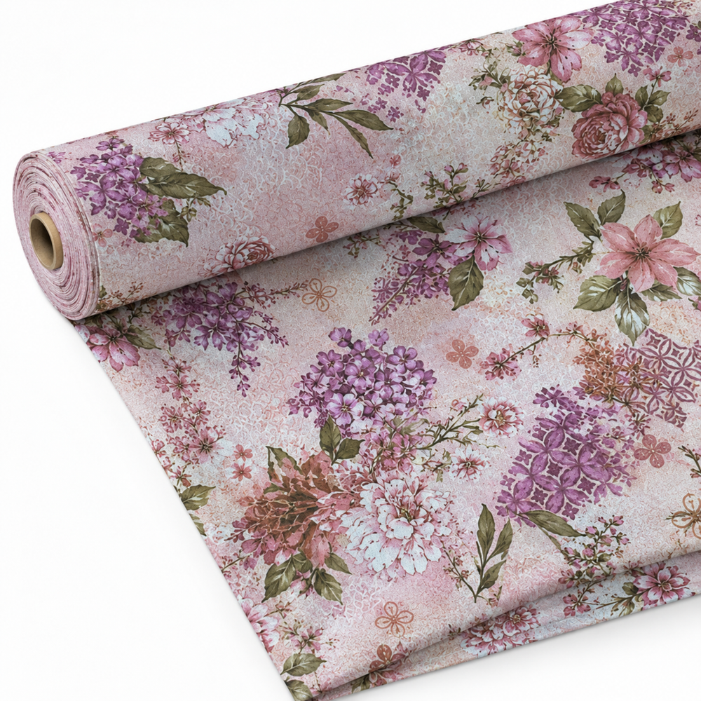 Vintage Blossom Cotton Linen Fabric
