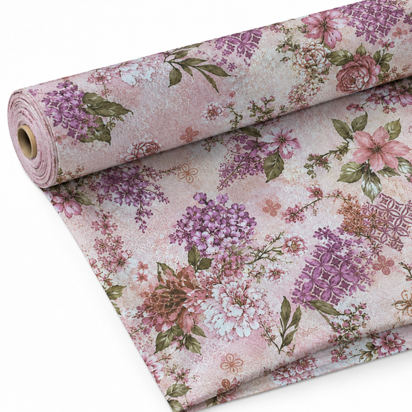 Vintage Blossom Cotton Linen Fabric