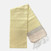 Cotton Shawl with Colorful Stripes: Light Yellow