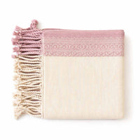 Natural Dyed Handwoven Table Runner in Royal Jasmine Pattern
