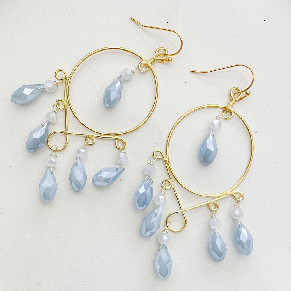 Elegant Cascade Hoop Earrings