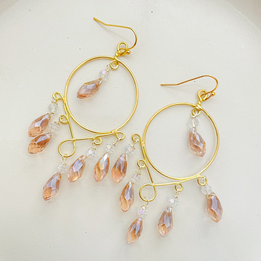 Elegant Cascade Hoop Earrings