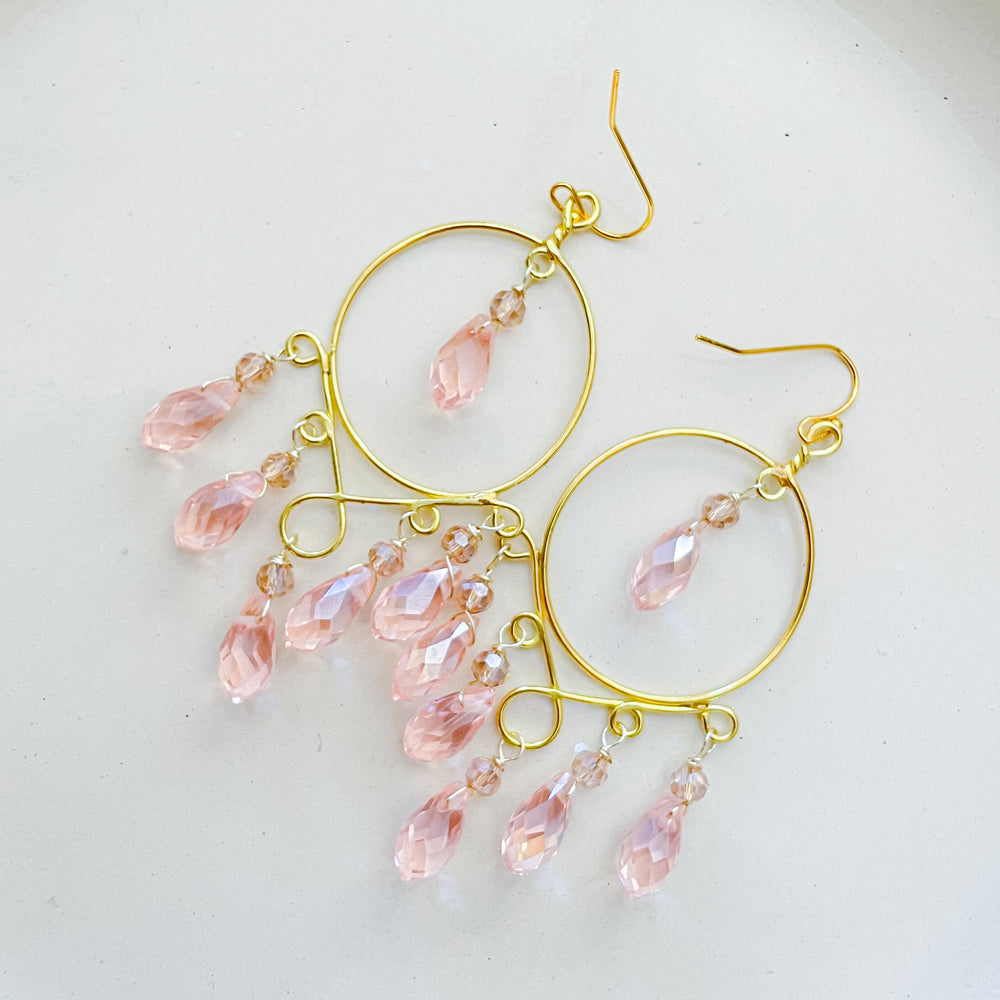 Elegant Cascade Hoop Earrings