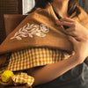 Aura Bloom Cotton Throw (Brown Edition)