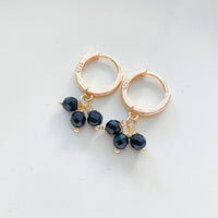 Celeste Triple Bead Cluster Earrings