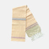 Cotton Shawl with Colorful Stripes: Peach Pink