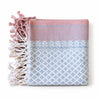 Natural Dyed Handwoven Table Runner in Royal Jasmine Pattern