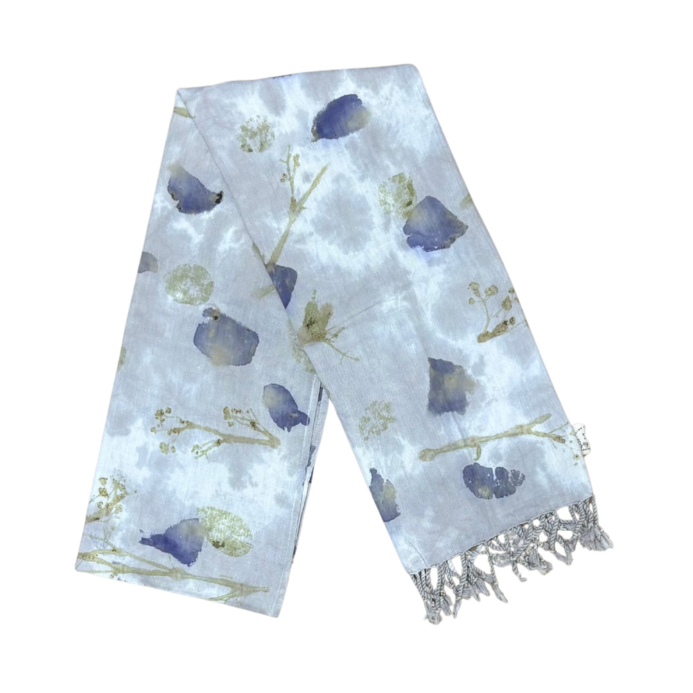 Garten: Eco Print Shawl Natural Cotton with Botanical Prints