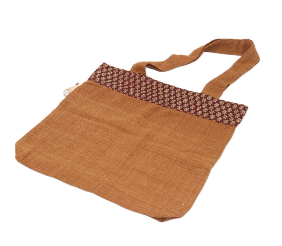 Shae Satt Collection: Cotton Tote Bag (Brown)