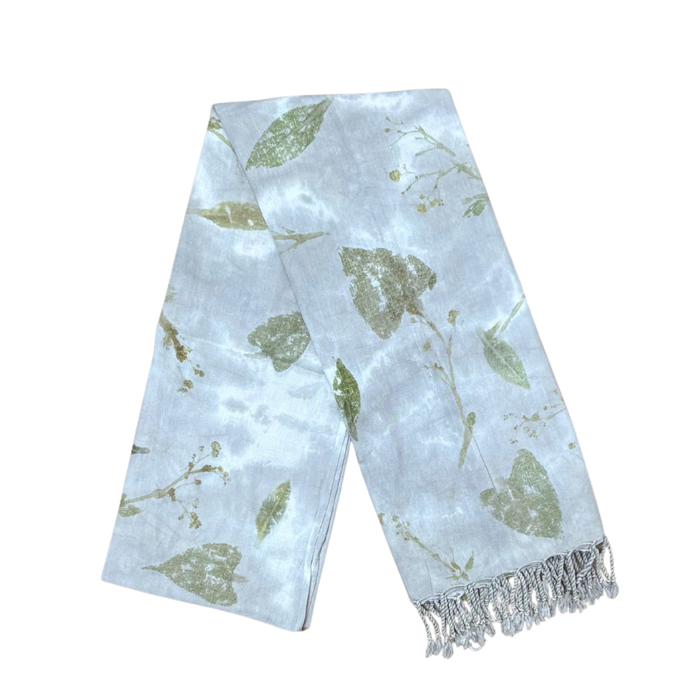 Garten: Eco Print Shawl Natural Cotton with Botanical Prints