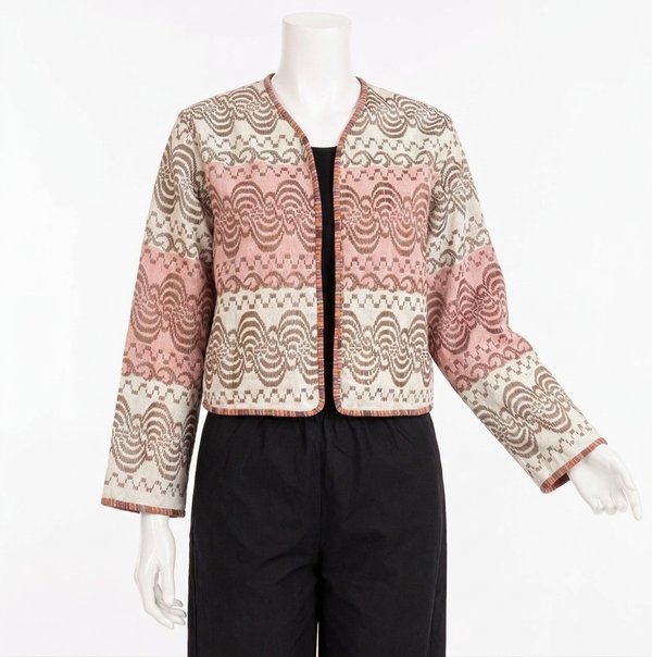 Twel Tar Jacket (Pastel Pink and White)