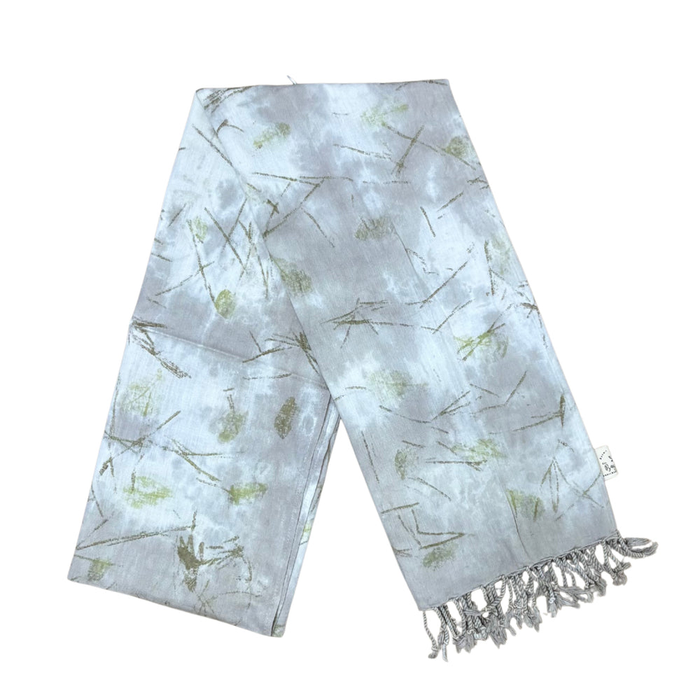 Garten: Eco Print Shawl Natural Cotton with Botanical Prints
