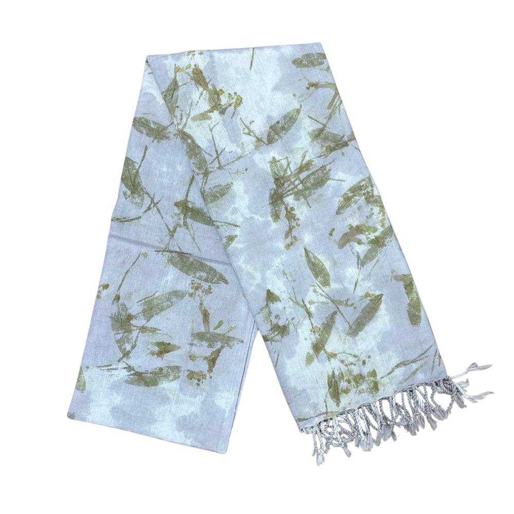 Garten: Eco Print Shawl Natural Cotton with Botanical Prints
