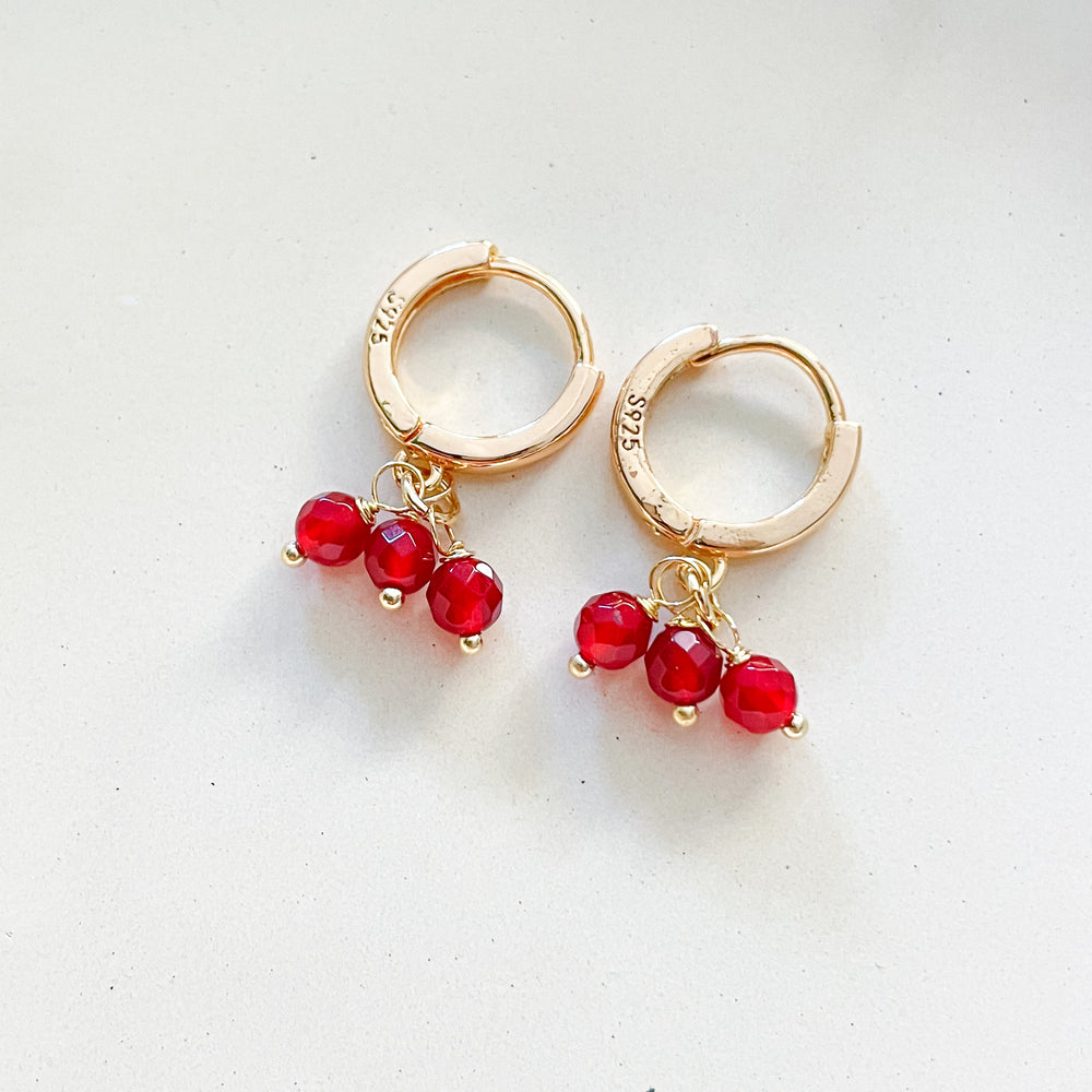 Celeste Triple Bead Cluster Earrings