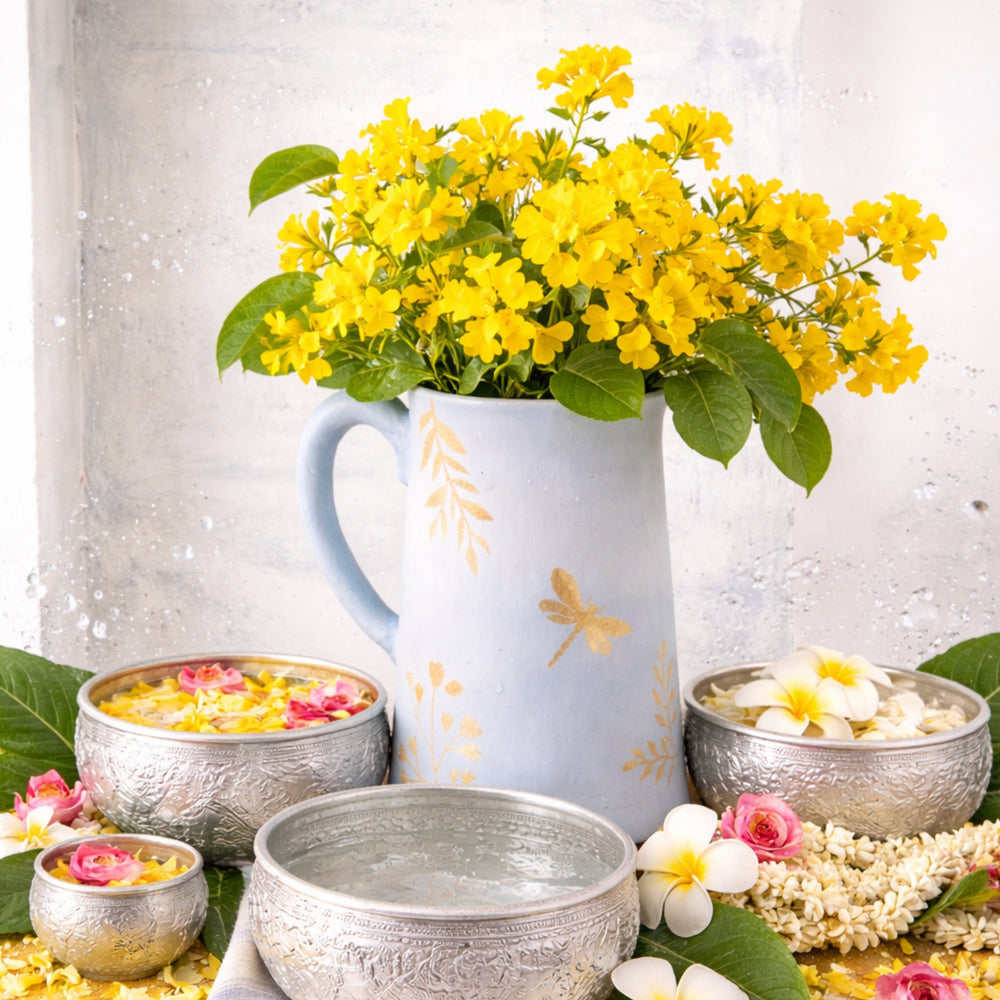 Thingyan Decorative Pitcher: Pastel Blue