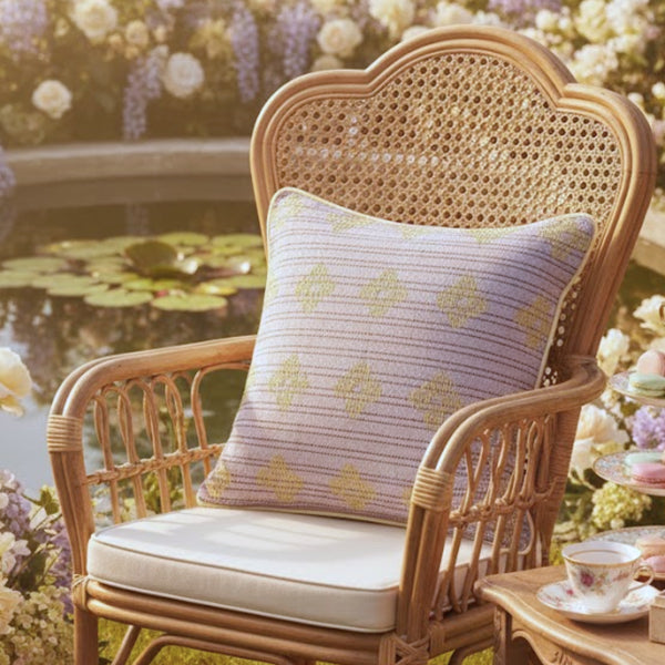 Garten: Machine Embroidery Cushion Cover (Diamon Shaped)