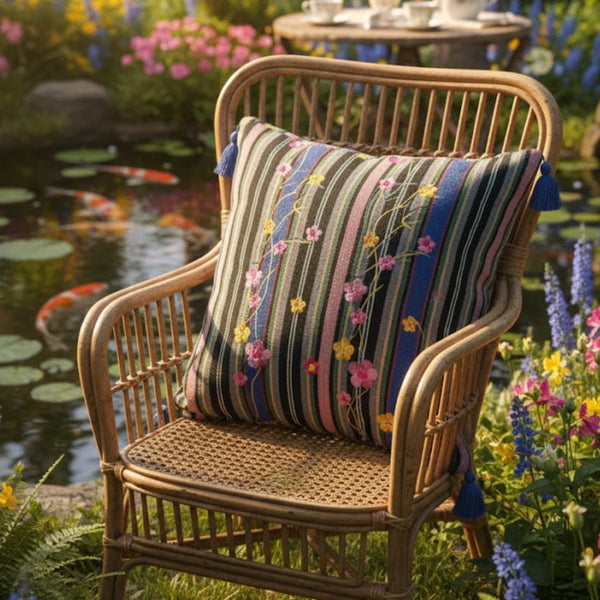 Garten: Machine Embroidery Cushion Cover (Square)