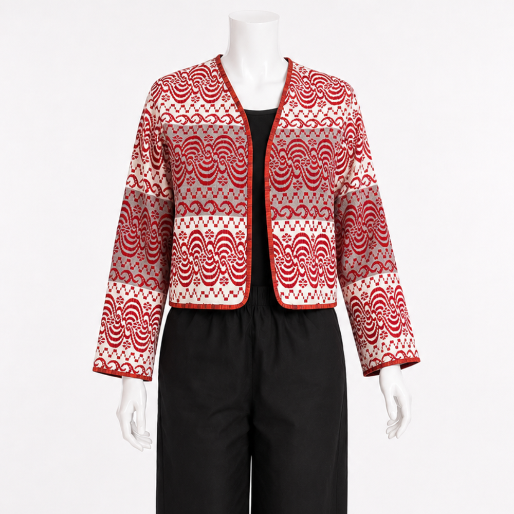 Twel Tar Jacket (Crimson and White)