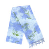 Garten: Blue & White Eco Print Shawl with Natural Cotton Botanical Prints