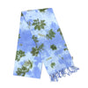 Garten: Blue & White Eco Print Shawl with Natural Cotton Botanical Prints