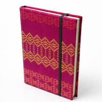 Notebook with Myanmar Acheik Pattern Geometric