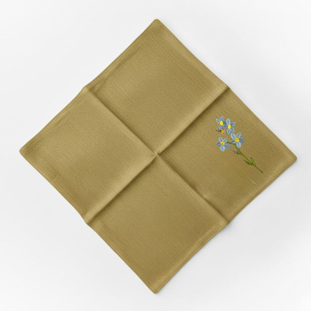 Flore: Embroidered Cotton Tea Towel