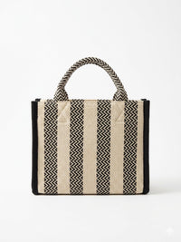 Striped Pattern Handwoven Cotton Tote Bag (Small)