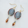 Elegant Faceted Oval Gemstone Earrings