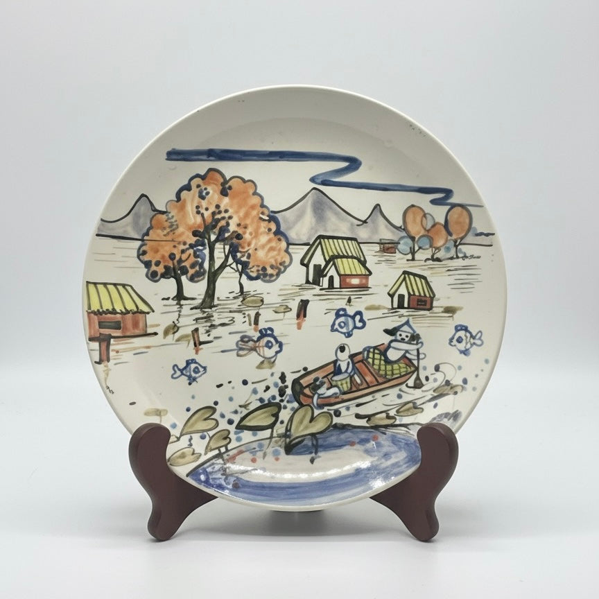 Round Hand-painted Plate