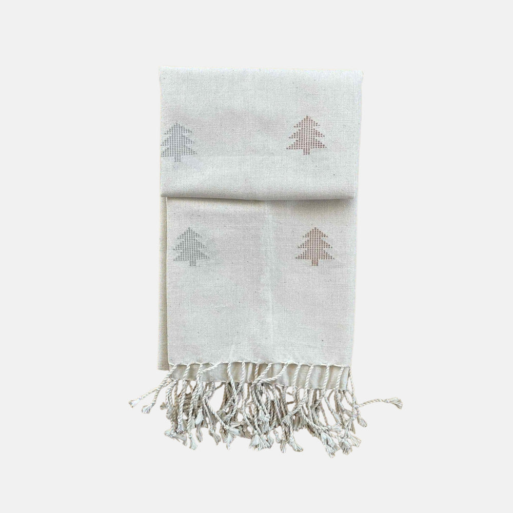 Evergreen Christmas Cotton Shawl