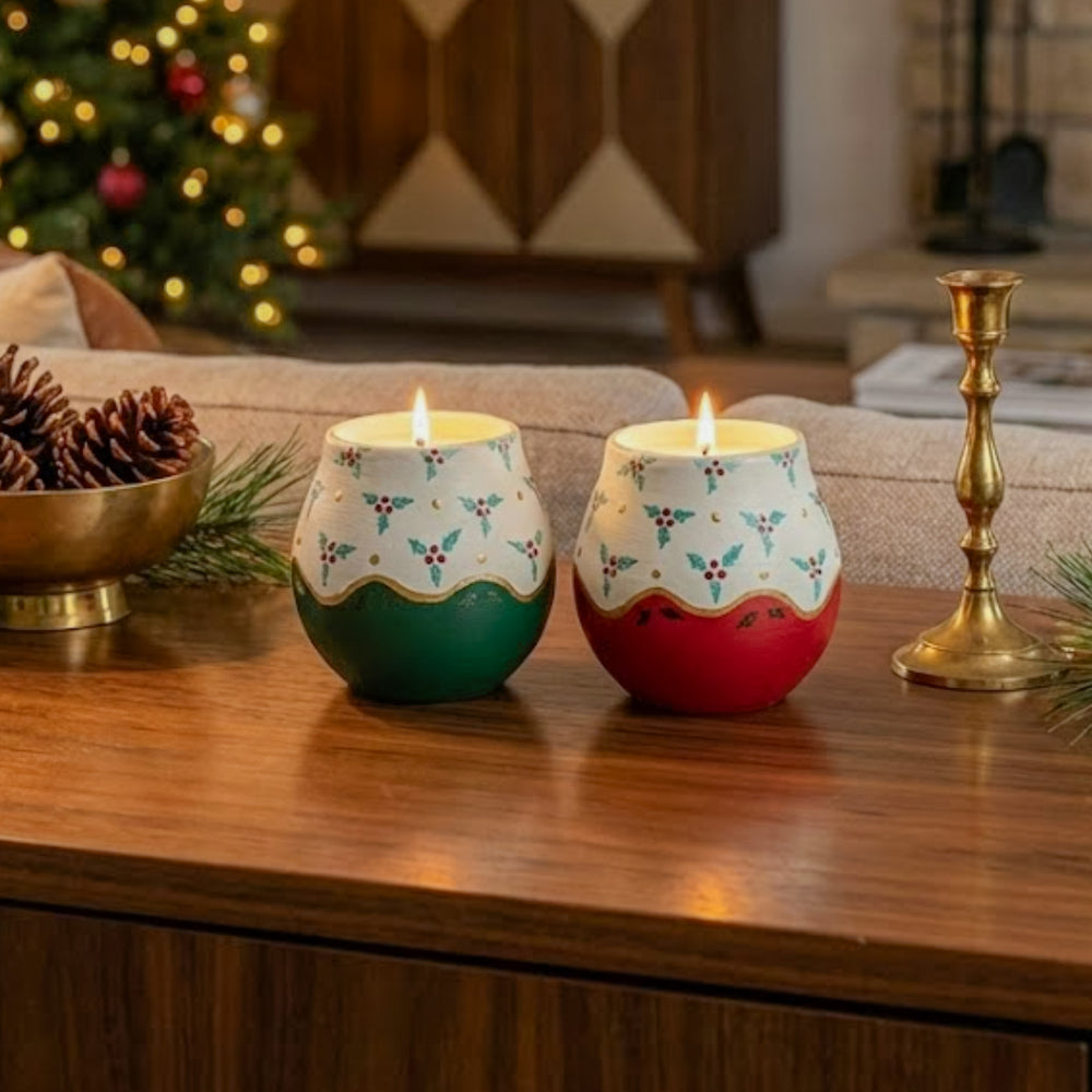 Christmas Scented Candle Pot