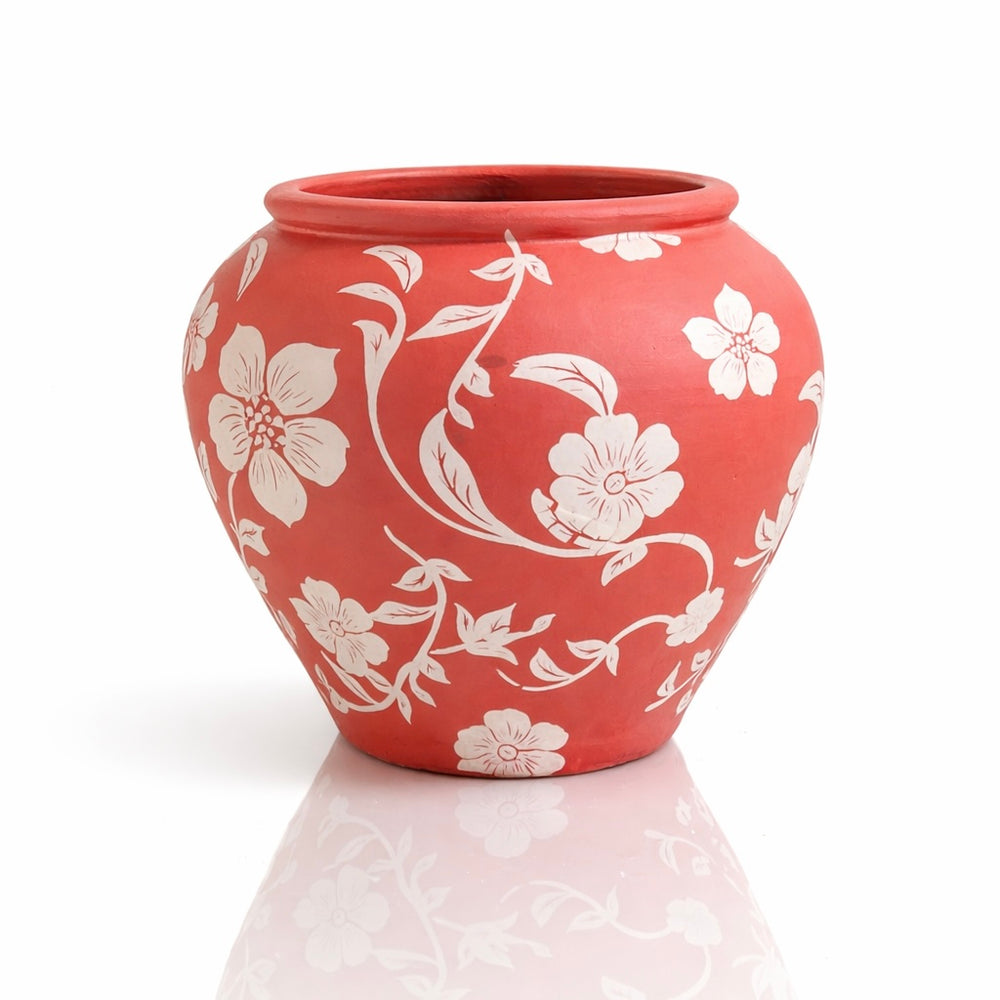 Thingyan Decorative Atar Pot: Terracotta