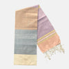 Cotton Shawl with Colorful Stripes: Colorful Squares
