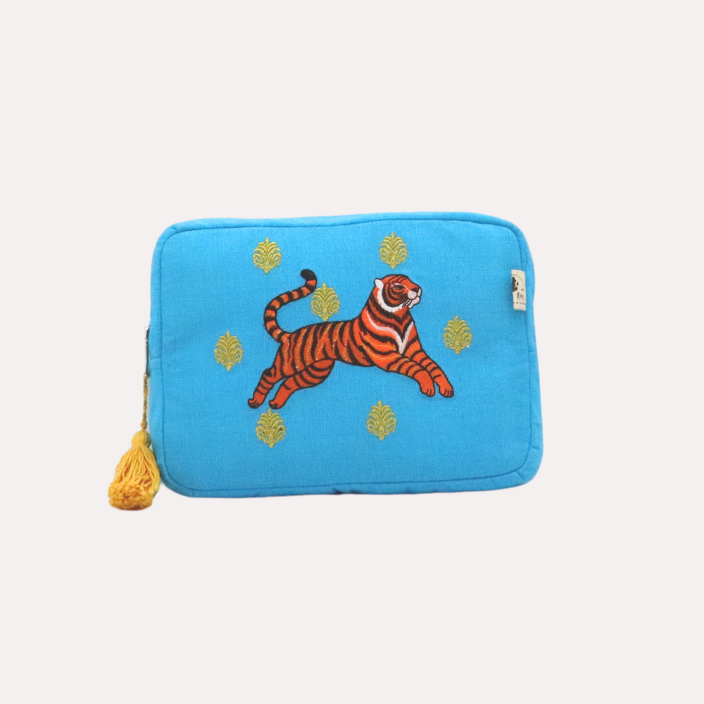 Heritage Touch Collection: Embroidered Cosmetic Pouch