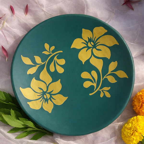 Golden Flore: Decorative Plate