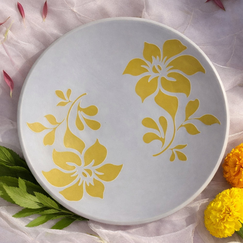 Golden Flore: Decorative Plate