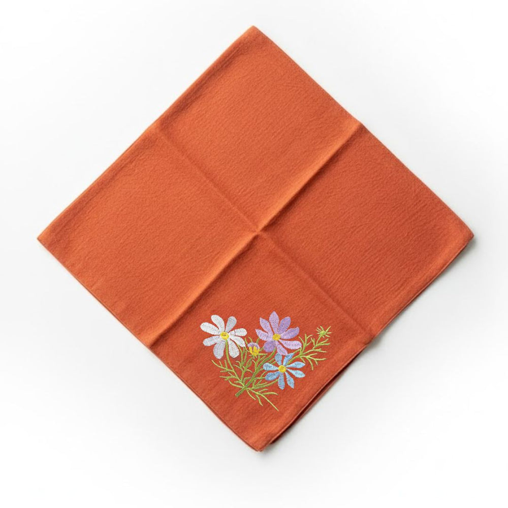 Flore: Embroidered Cotton Tea Towel
