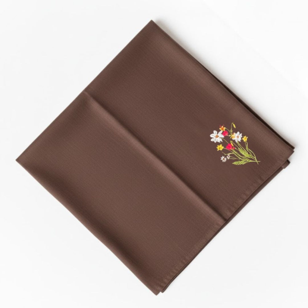 Flore: Embroidered Cotton Tea Towel