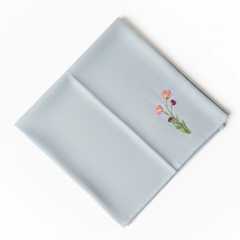 Flore: Embroidered Cotton Tea Towel