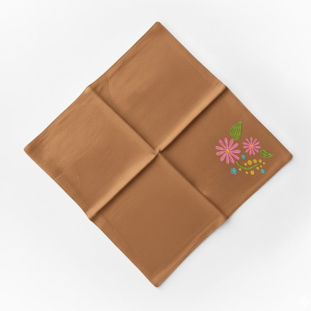 Flore: Embroidered Cotton Tea Towel