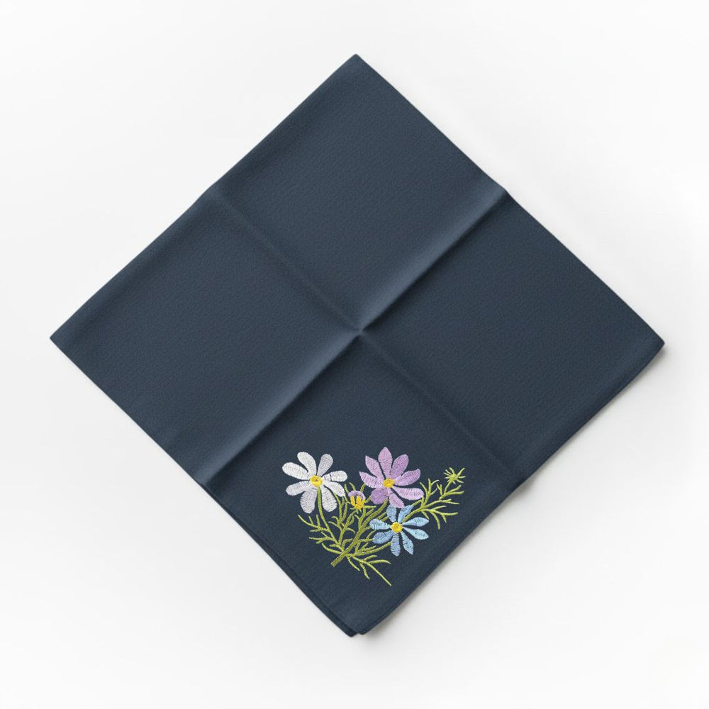 Flore: Embroidered Cotton Tea Towel