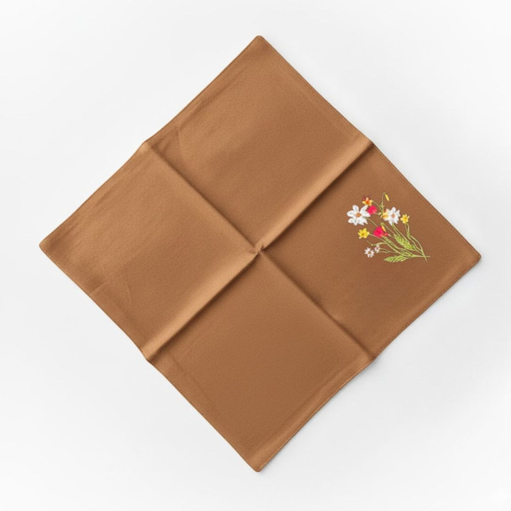 Flore: Embroidered Cotton Tea Towel