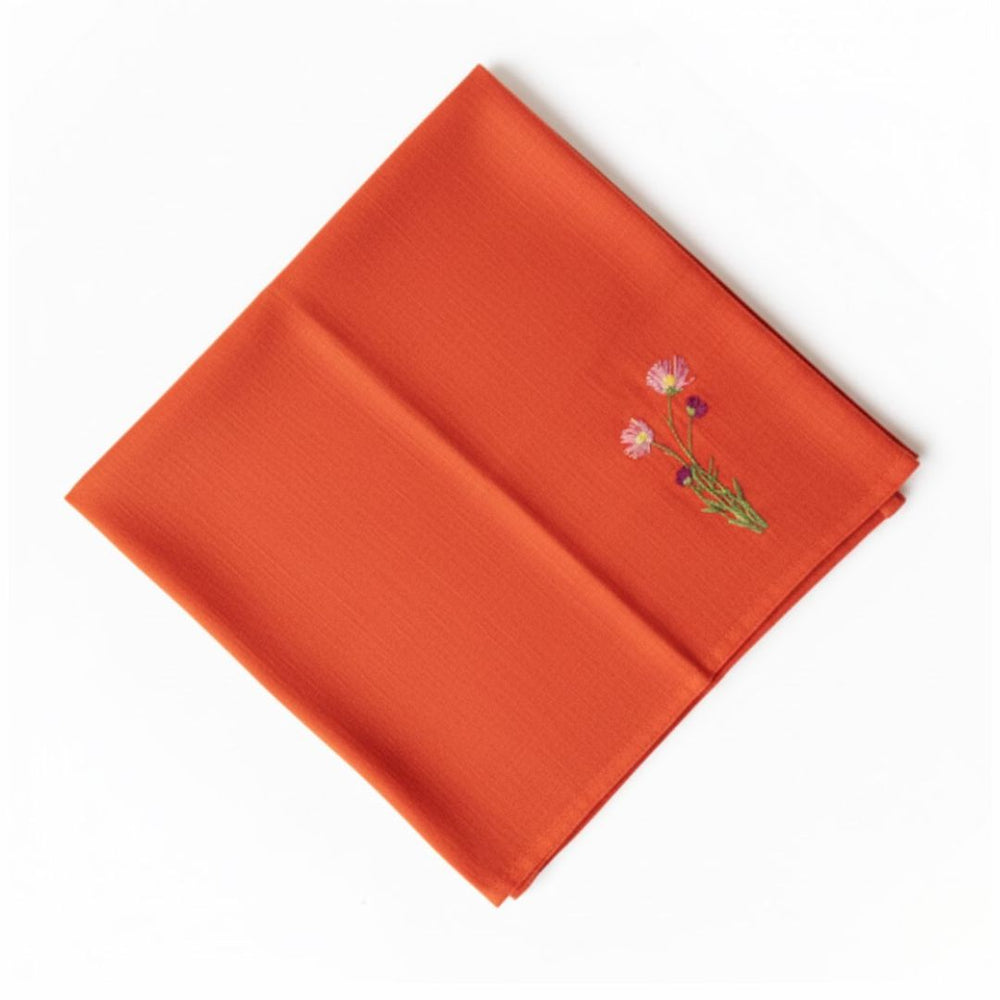 Flore: Embroidered Cotton Tea Towel