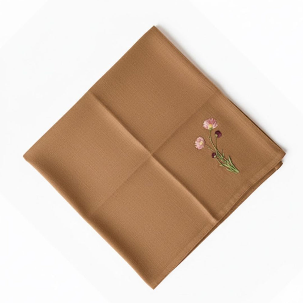 Flore: Embroidered Cotton Tea Towel