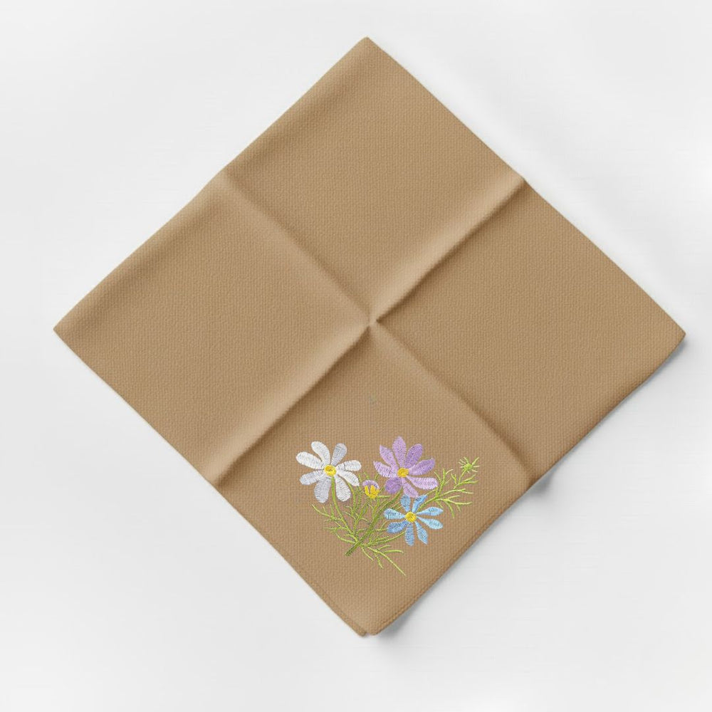 Flore: Embroidered Cotton Tea Towel